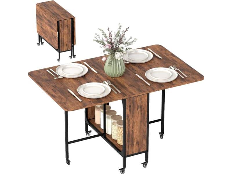 Klaptafel - Opklapbare Tafel - Uitklapbare Eettafel - Mobiele Tafel