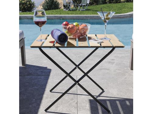 Klaptafel Opvouwbaar 60x40x57 cm - Verstelbare Tuintafel voor Binnen en