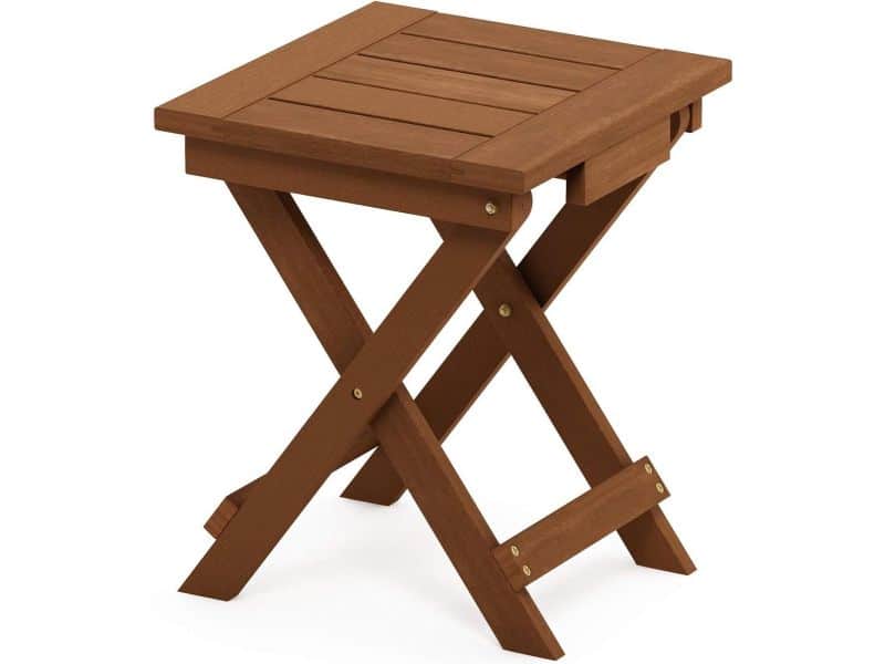 Klaptafel Small Naturel - Furinno Tioman Houten Tuintafel met Opklapbaar