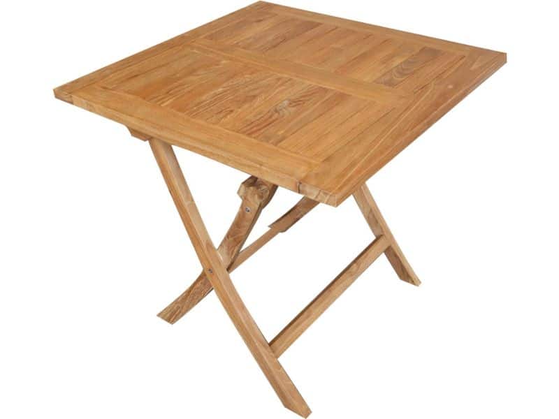 Klaptafel teak Milton vierkant 80x80cm