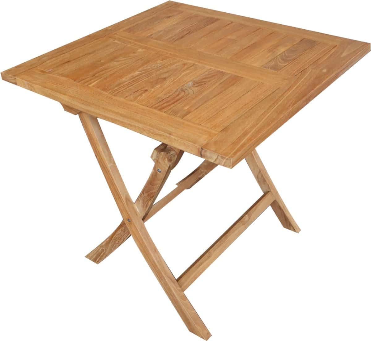 klaptafel teak milton vierkant 80x80cm