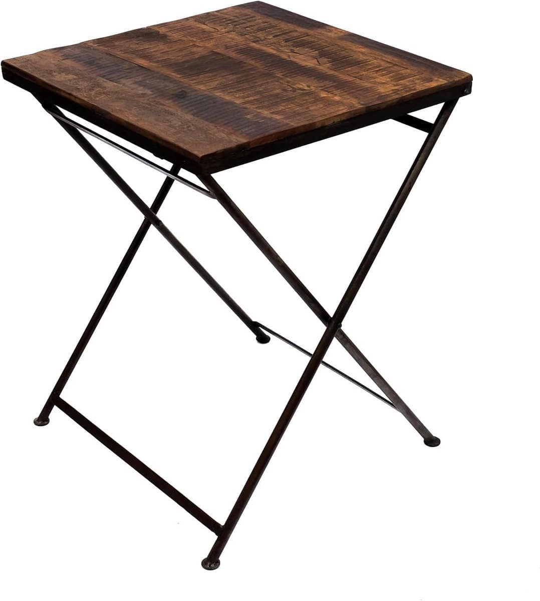 klaptafel van massief hout met metalen frame stabiele tuin