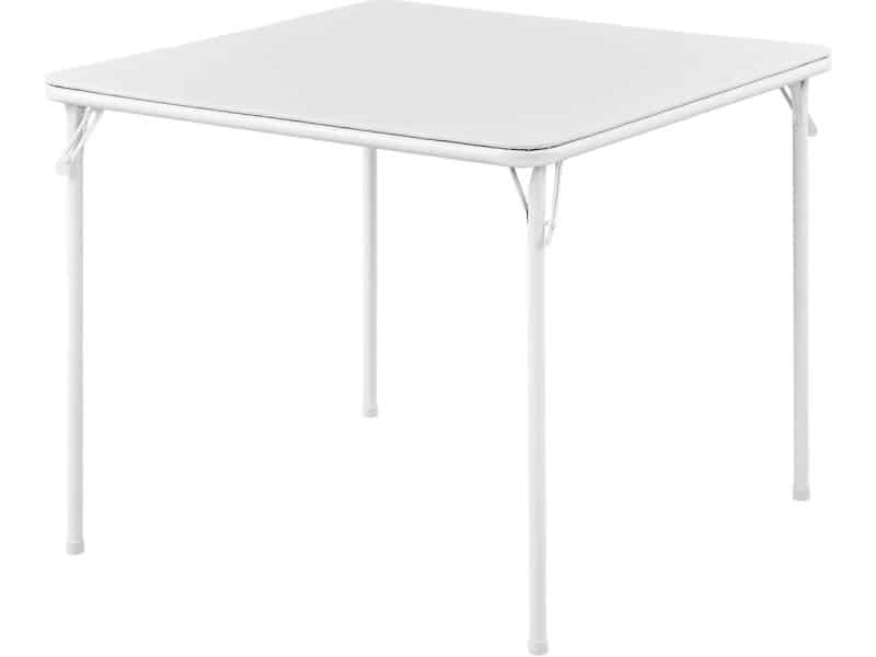 Klaptafel vierkant 85 cm - Draagbaar - Wit - Vinyl