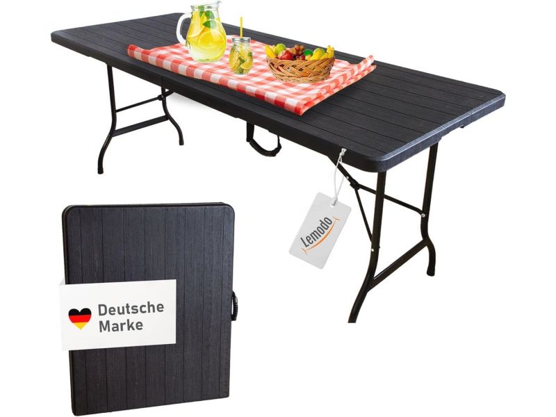 Klaptafel voor strand en zwembad - Hout-look, 180 cm