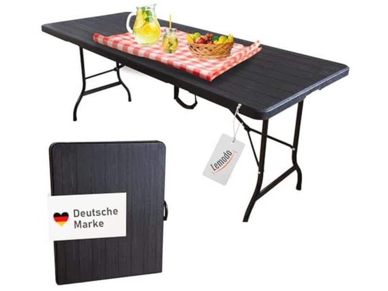 Klaptafel voor strand en zwembad - Hout-look, 180 cm