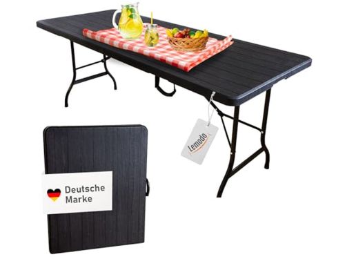 Klaptafel voor strand en zwembad - Hout-look, 180 cm