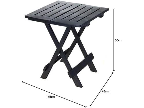 Klaptafel voor Tuin en Balkons - Inklapbare Bijzettafel Antraciet 45
