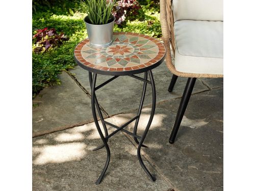 Kleine bruine accent bijzettafel voor buiten