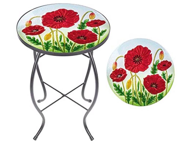 Kleine Mozaïek Terrastafel voor Buiten - Accent Ronde Bijzettafel 14