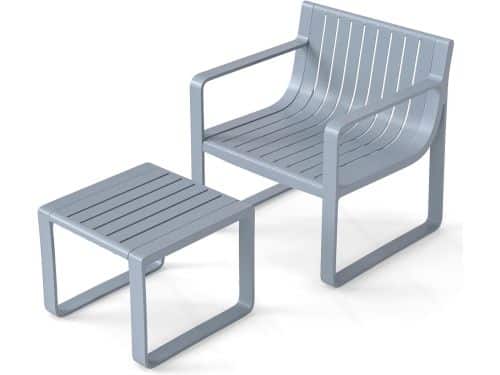 KOMFOTTEU 2-delige tuinstoelset, weerbestendige tuinmeubelen met ergonomische PP