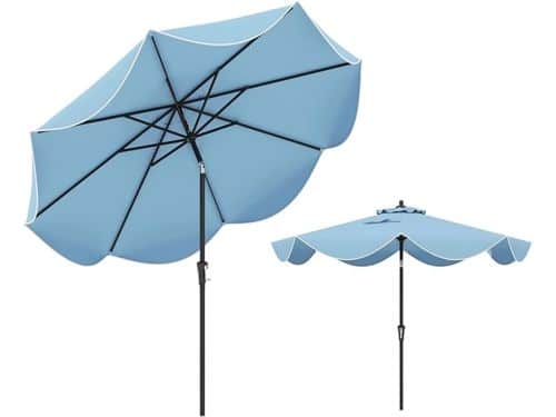 KOMFOTTEU 270 cm parasol - tuinparasol voor buiten - stokparasol