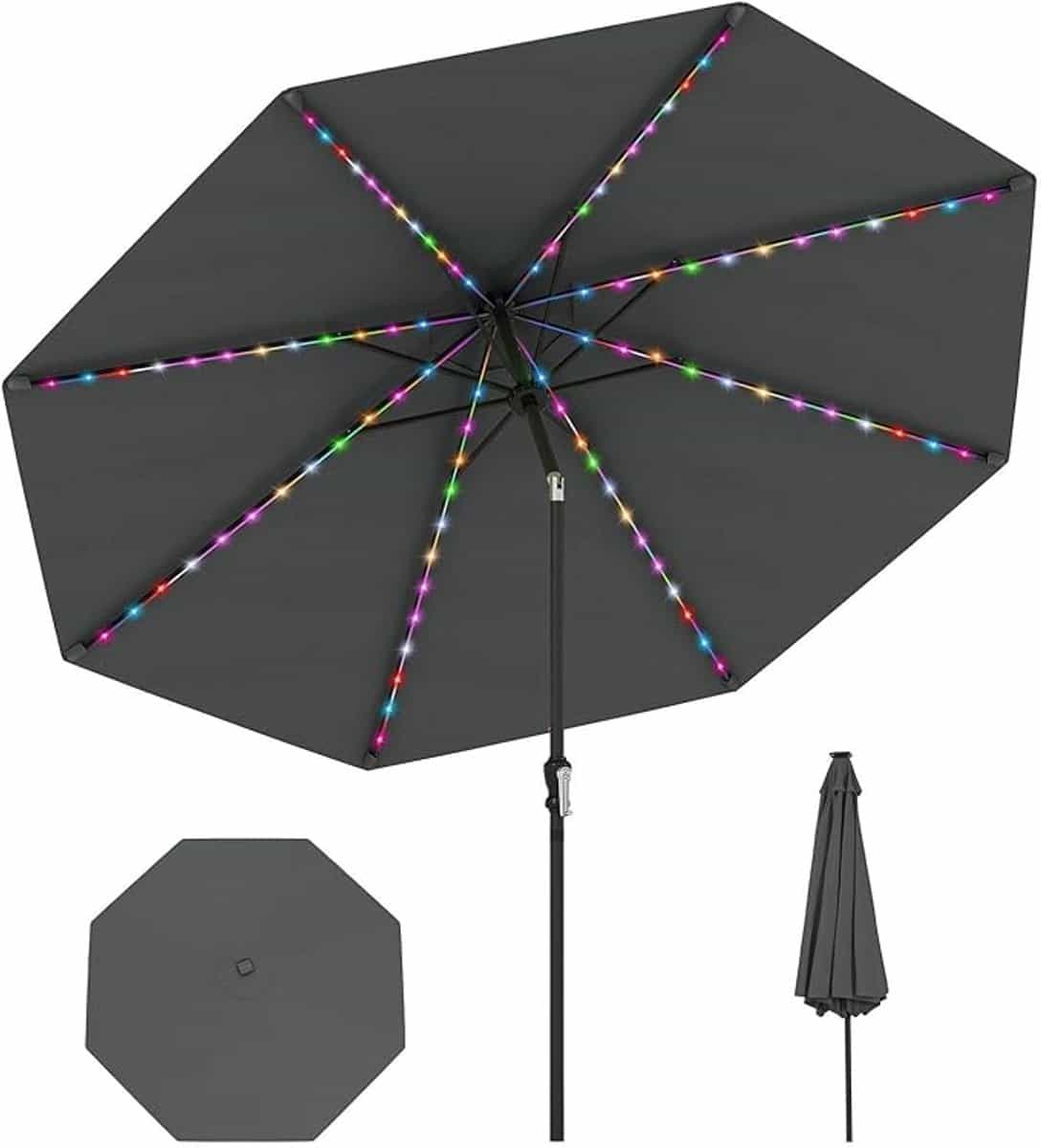komfotteu parasol 288 cm met 96 ledlampen en 9