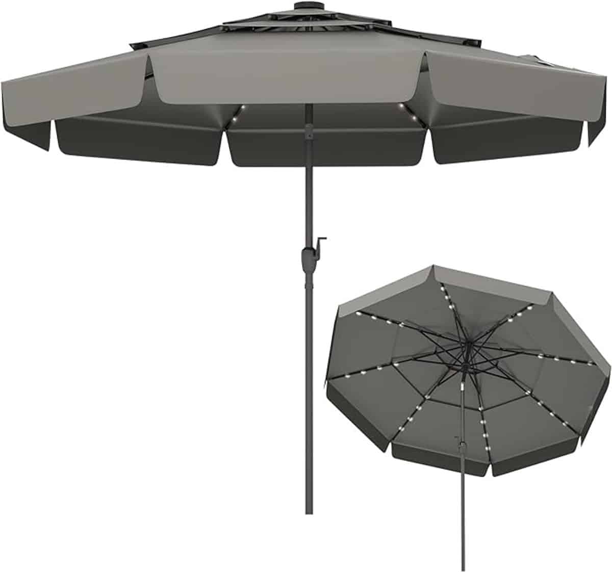komfotteu parasol 300 cm met 32 ledlampen met