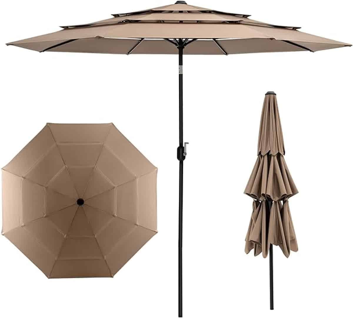 komfotteu parasol 300 cm stokparasol aan beide zijden