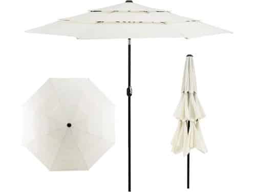 KOMFOTTEU Parasol 300 cm - stokparasol - aan beide zijden