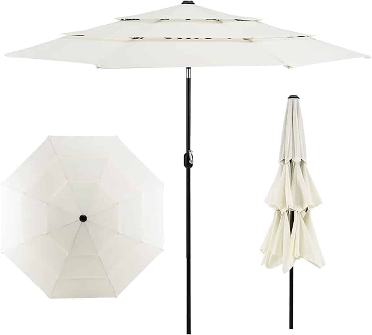 komfotteu parasol 300 cm stokparasol aan beide zijden
