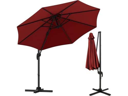 KOMFOTTEU Parasol 300 cm - zweefparasol met aluminium staaf