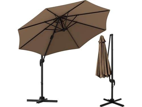 KOMFOTTEU Parasol 300 cm - zweefparasol met aluminium staaf