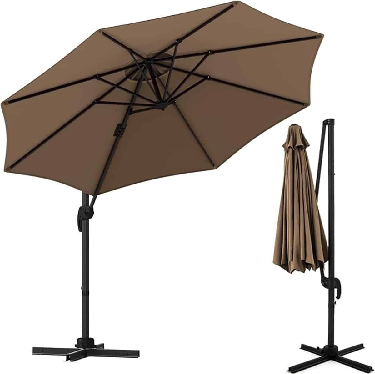 komfotteu parasol 300 cm zweefparasol met aluminium staaf