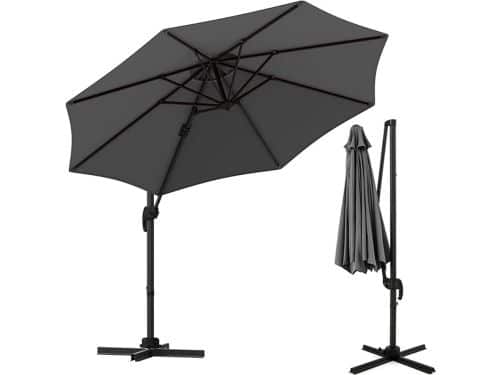 KOMFOTTEU Parasol 300 cm - zweefparasol met aluminium staaf