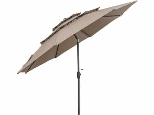 KOMFOTTEU Parasol 300cm - stokparasol - knikbaar - 3-laags Geventileerd