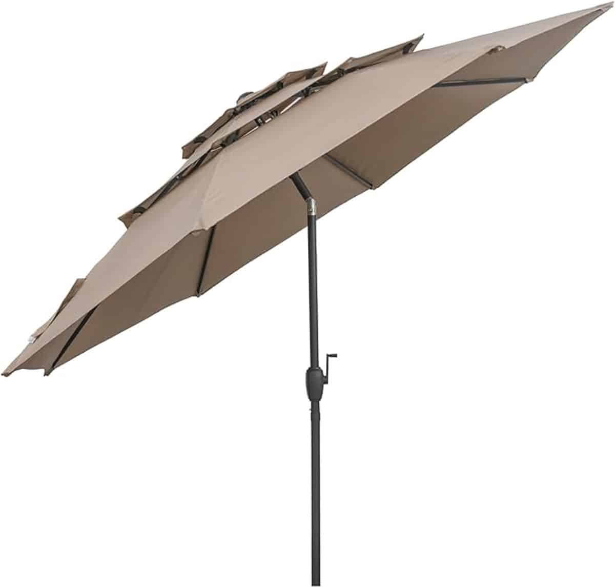 komfotteu parasol 300cm stokparasol knikbaar 3 laags geventileerd