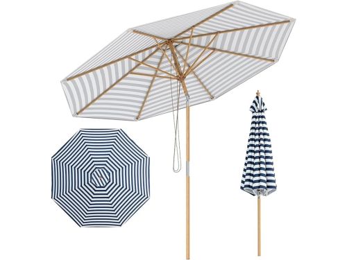 KOMFOTTEU Parasol - kantelbaar - bamboe paraplustok - 270 cm