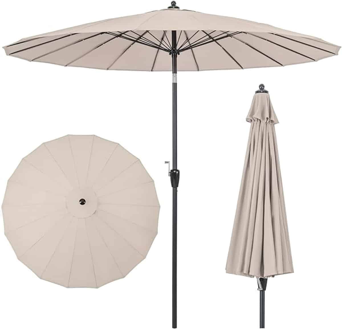 komfotteu parasol met 18 stangen 265 cm kantelbaar