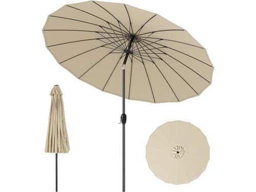 KOMFOTTEU Parasol -met 18 stangen van glasvezels - 265cm