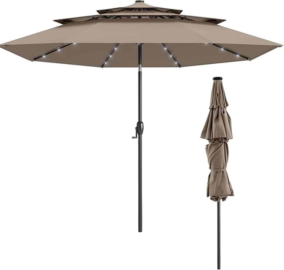 komfotteu parasol met 32 ledlampen 300cm 35°