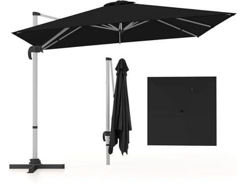 KOMFOTTEU Parasol rechthoek 300 cm - zweefparasol - aluminium stang