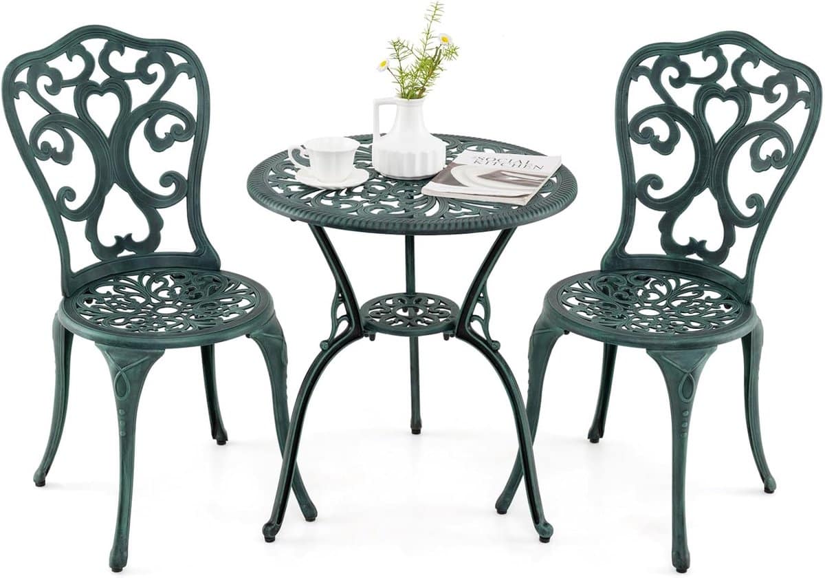 komfotteu tuinmeubelset, 3 delig, jacht, bistroset met gat voor parasol