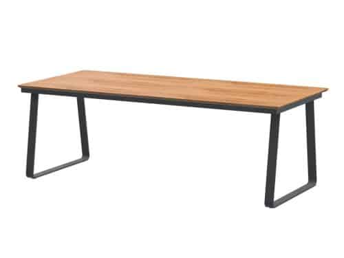 Konos tafelframe Antracite met tafelblad Teak 220 x 95 cm 4SO - 4so