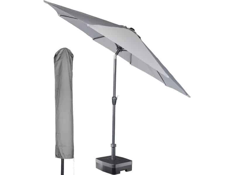 Kopu® Calma Parasolset Rond 300 cm met Hoes - Lichtgrijs