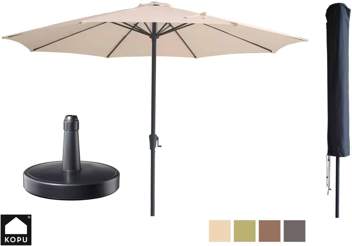 kopu® madrid grote parasol rond 350 cm met beschermhoes en