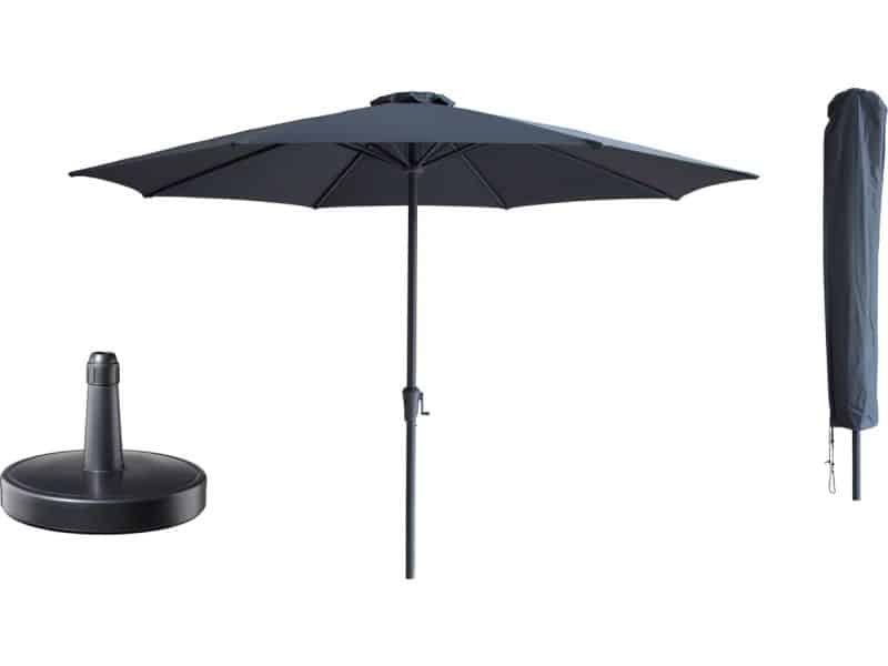 Kopu® Set Madrid 350 cm Grote Parasol Rond met Beschermhoes