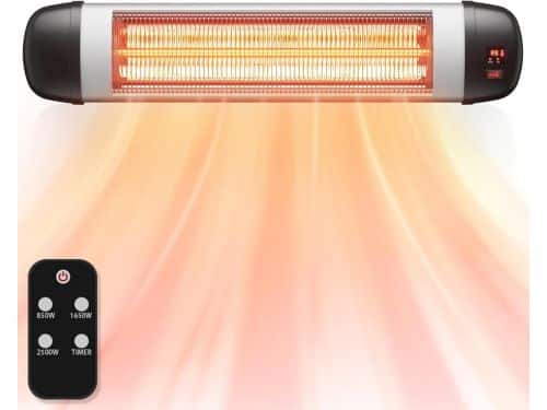 Krachtige 2500W Infrarood Terrasverwarmer voor Buiten - Wandmontage met Afstandsbediening