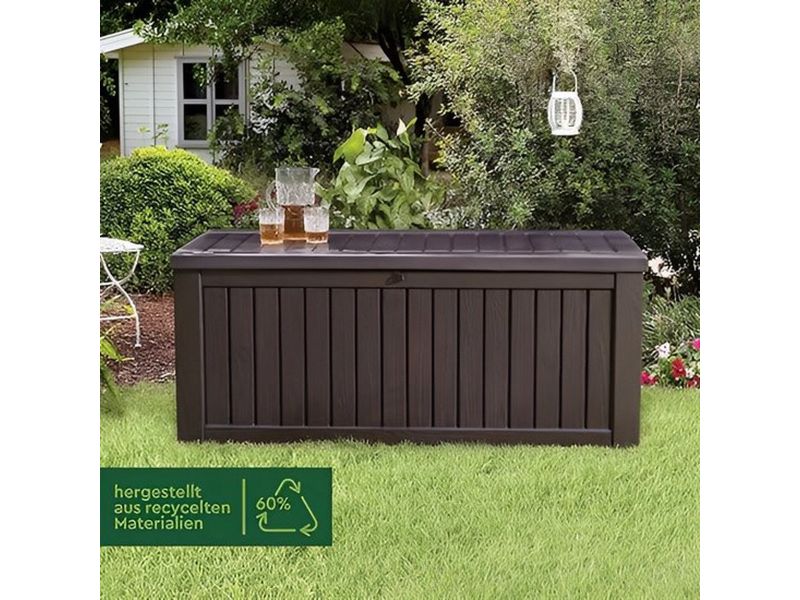 Kussenbox Rockwood, bruin, 570 l inhoud, buitenafmetingen: 155 x 72