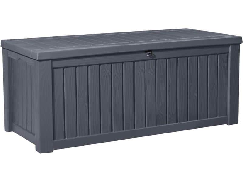 Kussendoos 570 liter grafiet - Buitenafmetingen: 155 x 724 x