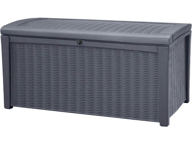 Kussendoos Borneo antraciet 416L van hoogwaardig polypropyleen - opbergdoos &