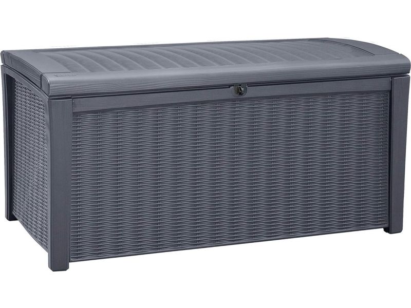 Kussendoos Borneo antraciet 416L van hoogwaardig polypropyleen - opbergdoos &