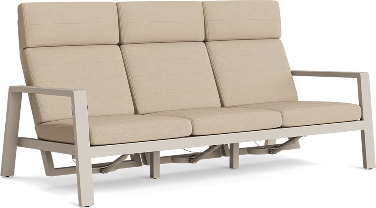 laguna lounge beige verstelbaar 3 zits bank all weather soltex mistgrijs