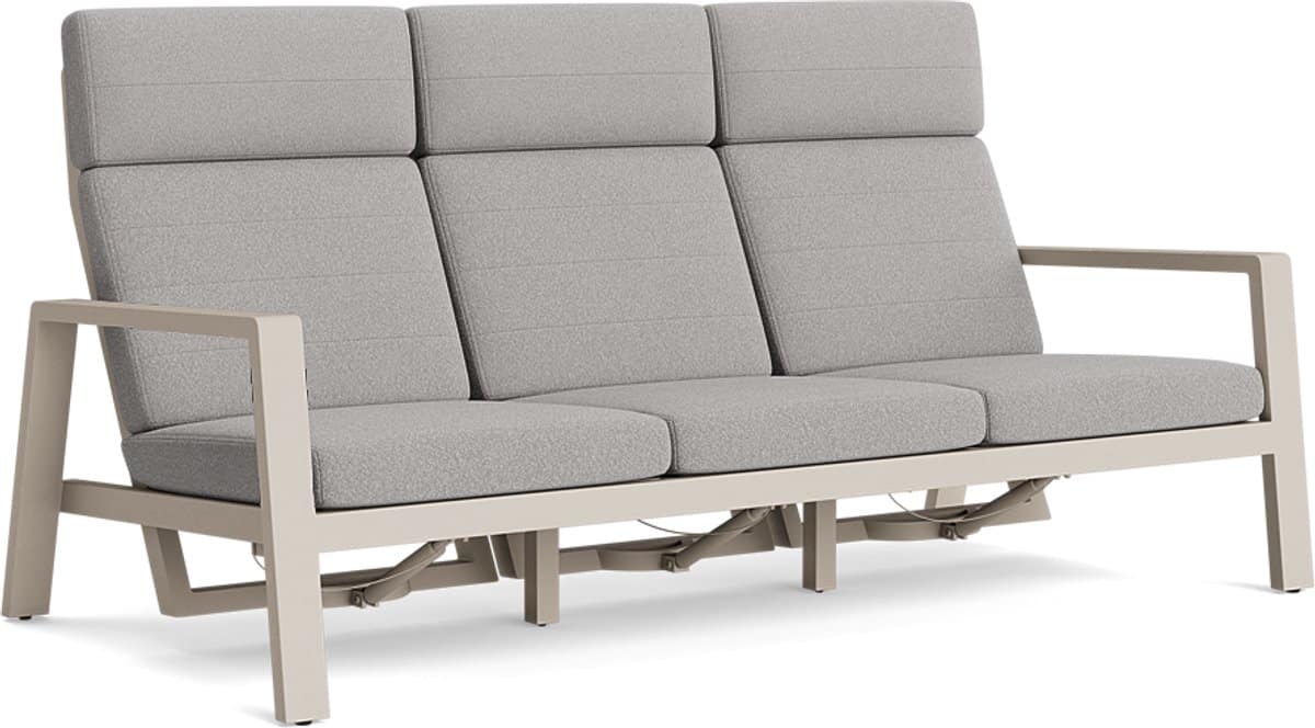 laguna lounge beige verstelbaar 3 zits bank all weather soltex olijfgroen