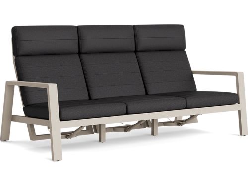 Laguna lounge beige verstelbaar 3-zits bank Soltex grafiet