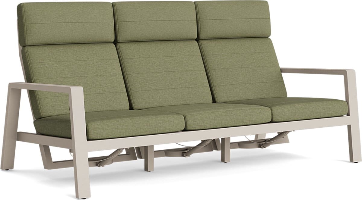 laguna lounge beige verstelbaar 3 zits bank soltex olijfgroen