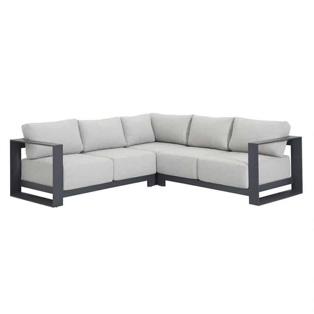 levanto hoek loungebank carbon black garden impressions garden impressions