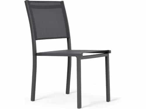 Lichtgewicht Tuinstoel Aluminium en Textiel Grijs Stapelbaar