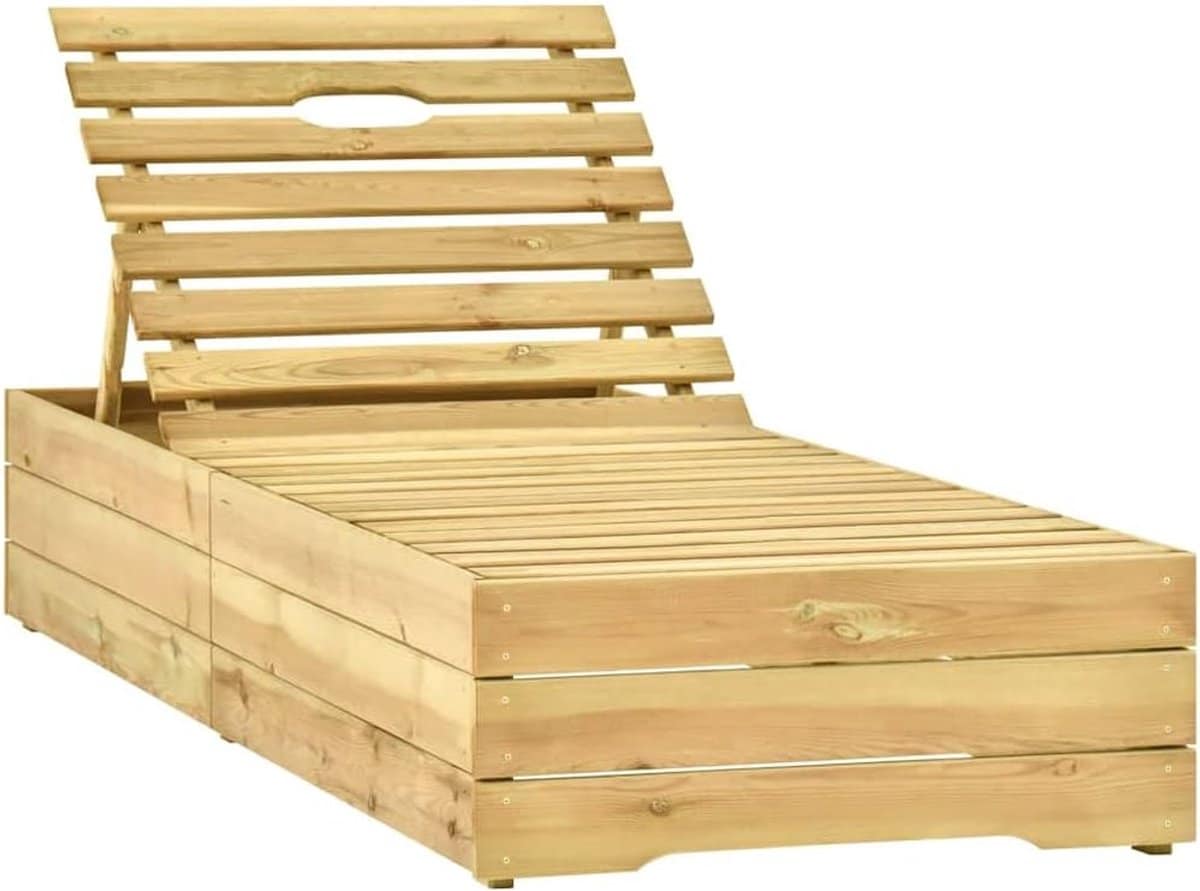 ligbed hout zonnebed tuin ontspannen buiten verstelbare