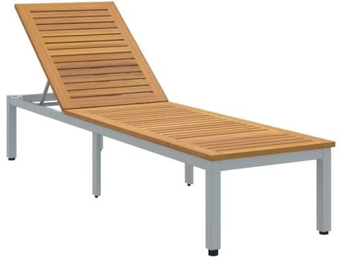 Ligbed | Loungebed | Ligstoel 1-persoon Grijs 200 x 55