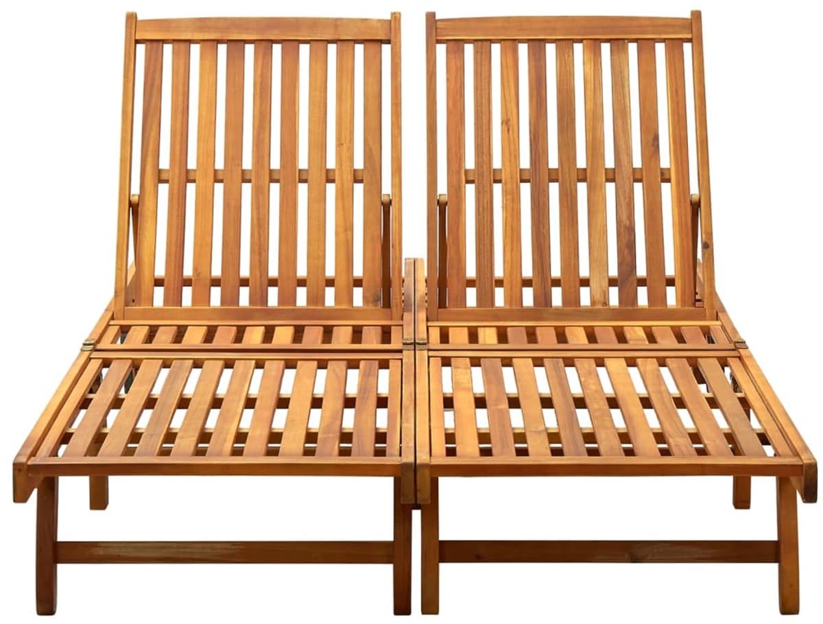 ligbed | loungebed | ligstoel 2 persoons massief acaciahout